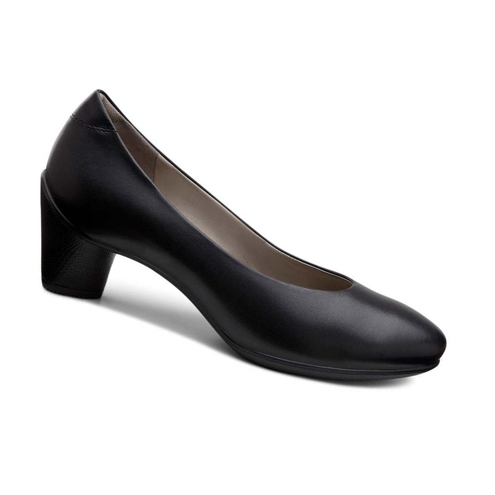 Women\'s Ecco Sculptured 45 Plain Pumps Black | SG 159PJJ